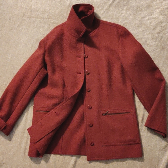 Talbots Pumpkin Spice Boiled Alpaca and Wool Blend Jacket, Size M - Picture 13 of 13